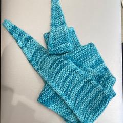 Sophie Scarf handgestrickt feilis (Merino/Seide)