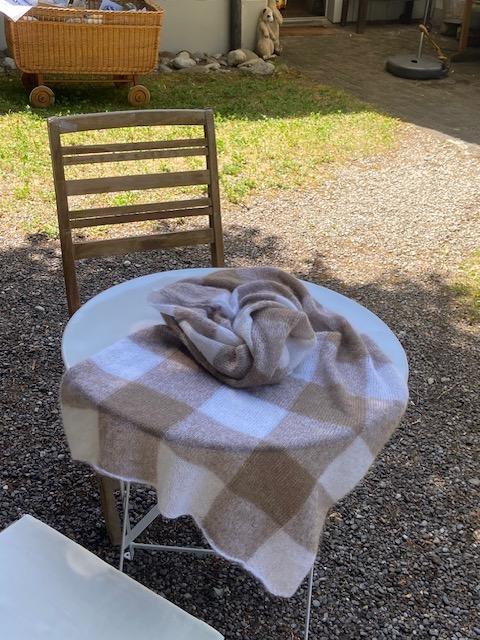 Karoschal Mohair/Seide fertig gestrickt - 0