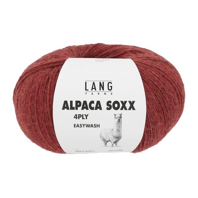 Alpaca Soxx 4-fach rot mélange 100g 390m Col61