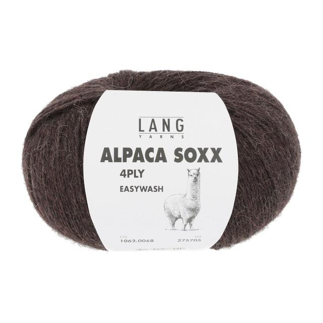 Alpaca Soxx 4-fach dunkelbraun mélange 100g 390m Col 68