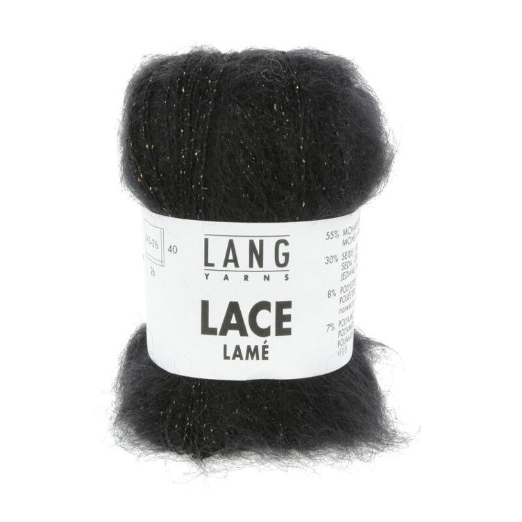 Lace Lamé Mohair schwarz gold Col04