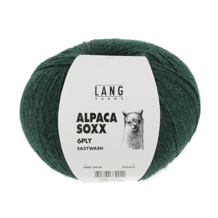 Alpaca Soxx 6-fach flaschengrün Col18 150g 390m