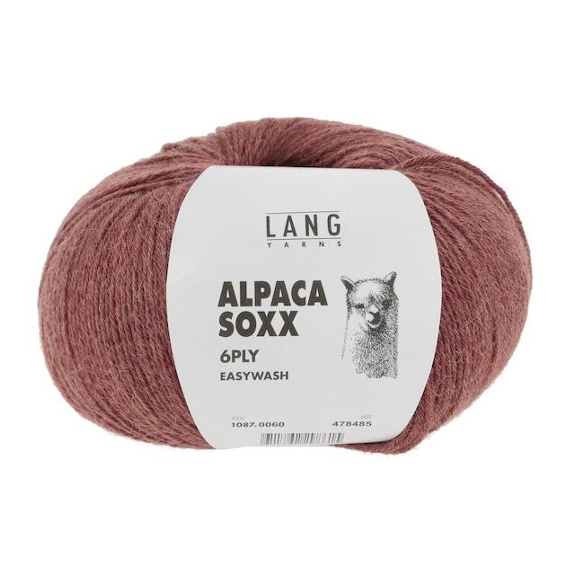 Alpaca Soxx 6-fach rot mélange Col60 150g 390m