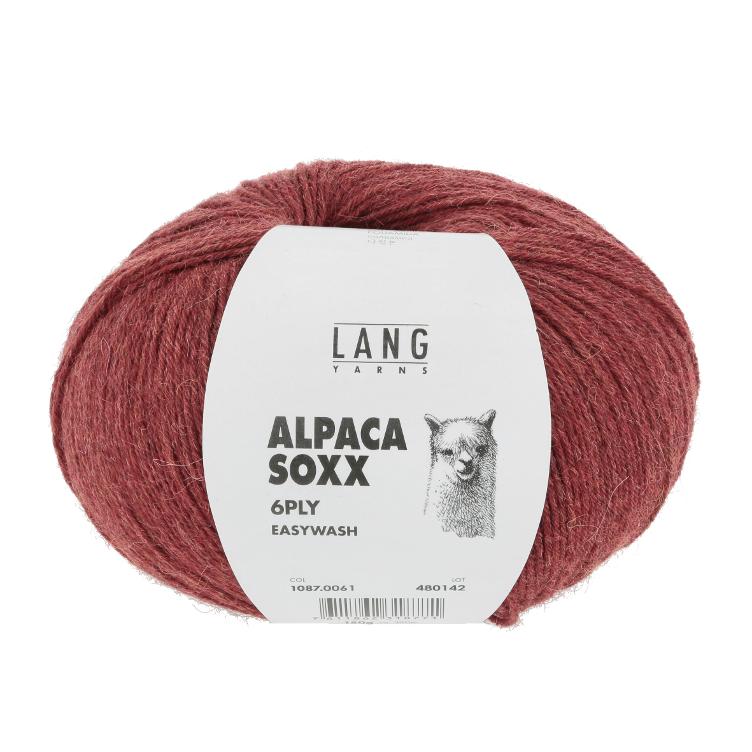 Alpaca Soxx 6-fach rot melange Col61 150g 390m