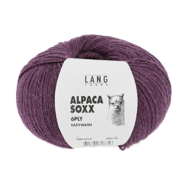 Alpaca Soxx 6-fach bordeaux melange Col64 150g 390m