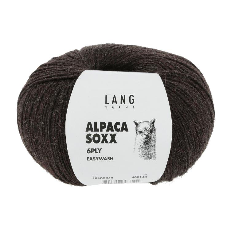 Alpaca Soxx 6-fach dunkelbraun Col68 150g 390m