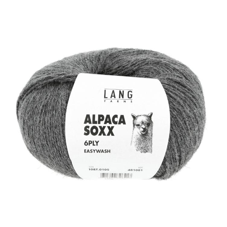 Alpaca Soxx 6-fach dunkelgrau melange Col105 150g 390m