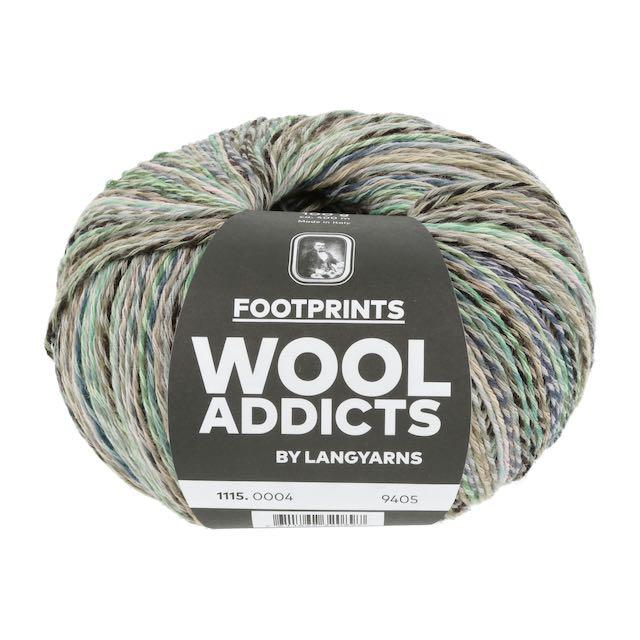 Footprints turquoise/brown/blue 100g/400m Col04