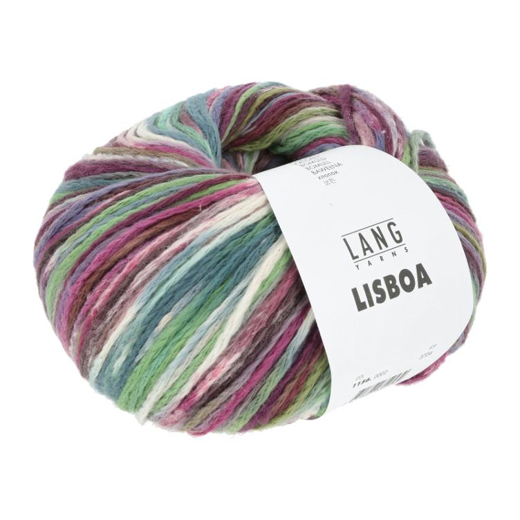 Lisboa Baumwolle pflaume-fuchsia-petrol-olive 100g Col02