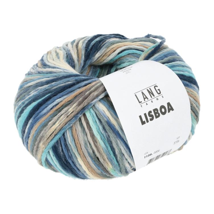 Lisboa Baumwolle blau-beige-grau 100g Col04