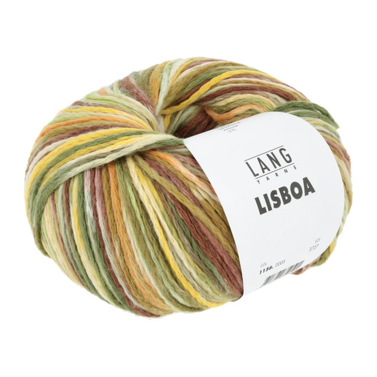 Lisboa Baumwolle gelb-olive-braun-orange 100g Col05