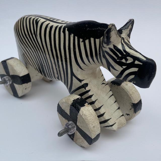 Holztier auf Rädern Löwe, Zebra, Leopard, Gepard - 0