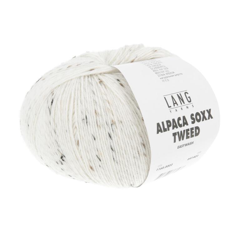 Alpaca soxx Tweed 4-fach Col02 off white