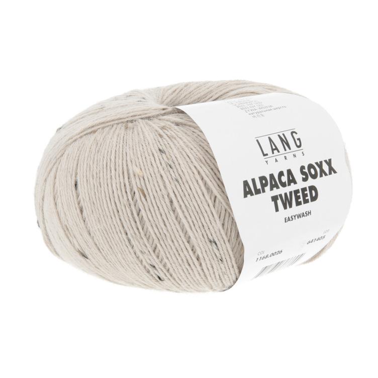 Alpaca soxx Tweed 4-fach Col26 sand