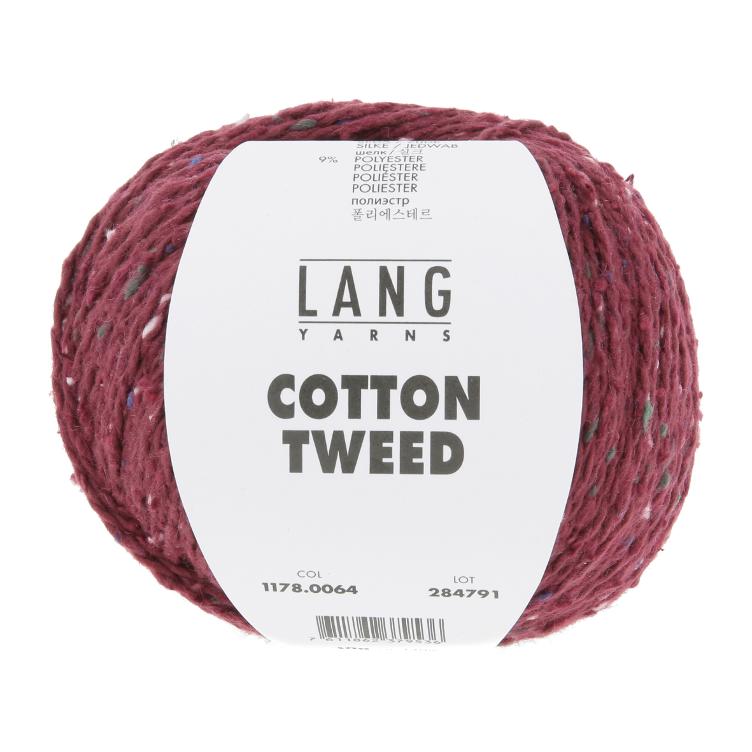 Cotton tweed 50g 130m Co64 bordeaux