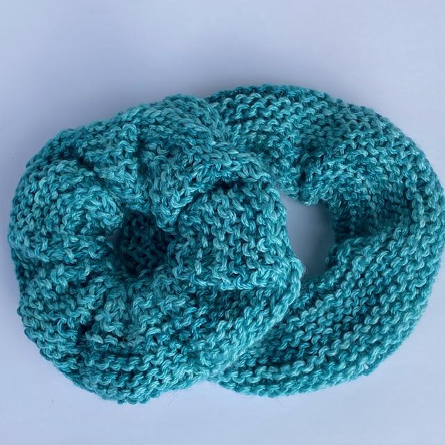 Scrunchies / Haargummi Handgestrickt Merino/Seide