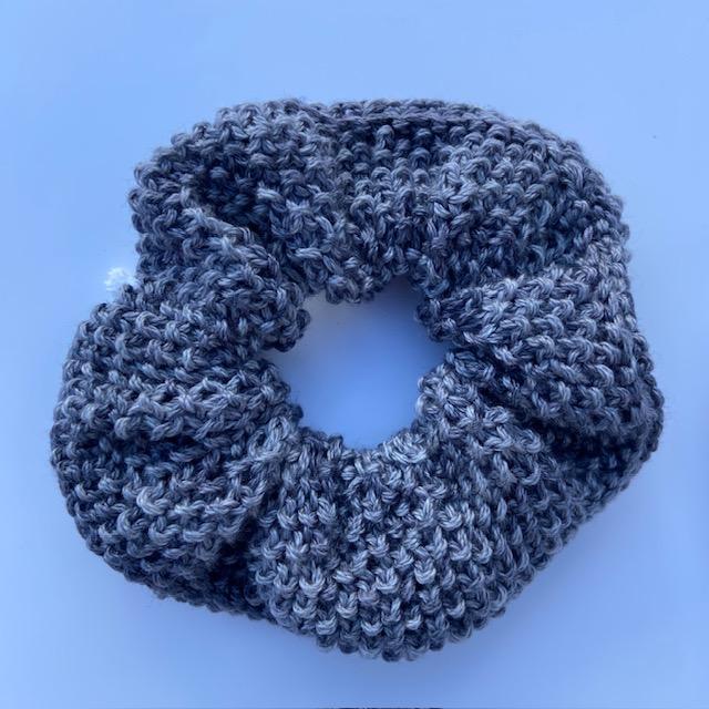 Scrunchies / Haargummi Handgestrickt Merino/Seide