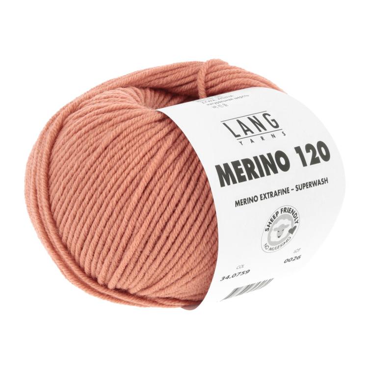 Merino 120 mandarine 50g 120m Col759