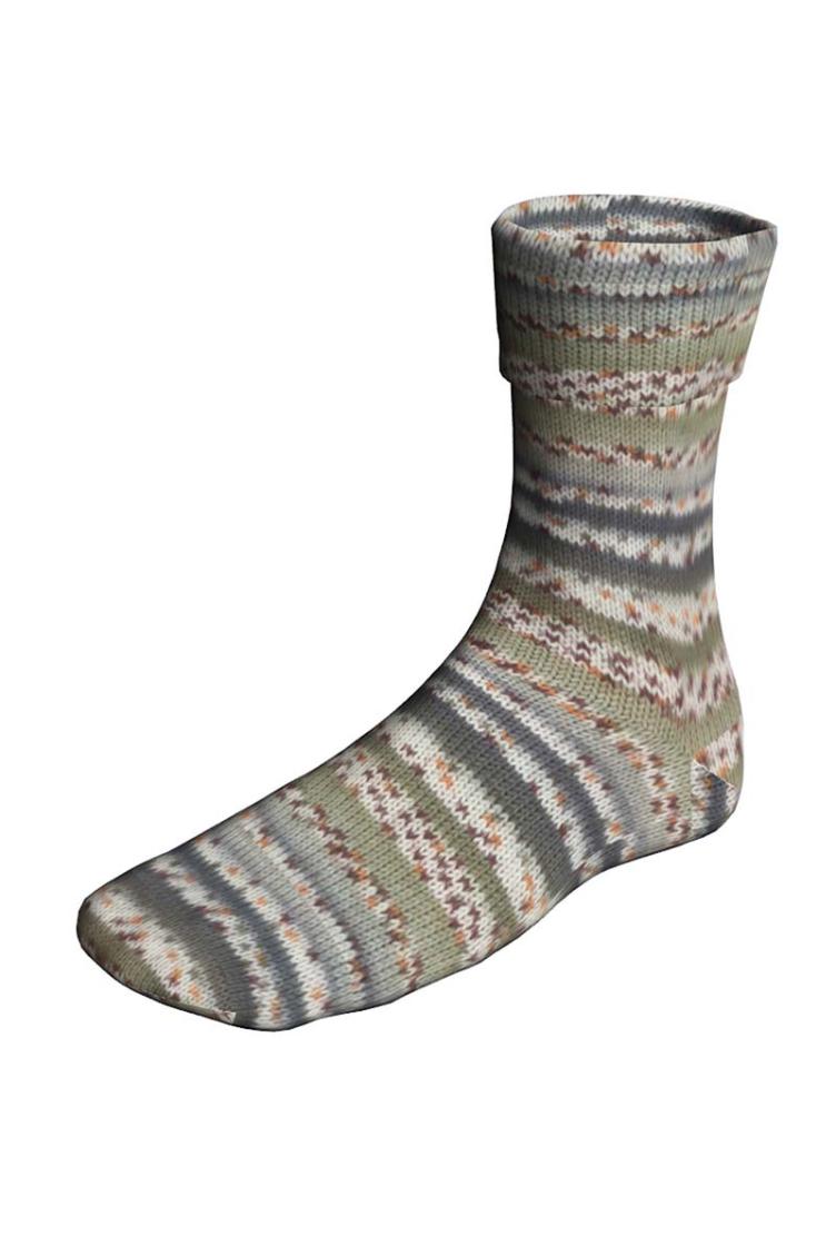Super Soxx Bamboo Color 516 olive 4-fach Sockenwolle - 1