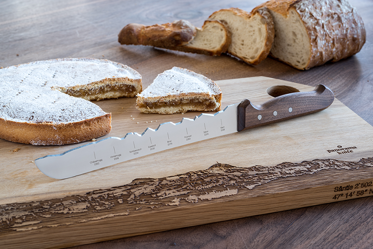 Panoramaknife Brotmesser mit Nussbaum Holzgriff - 2