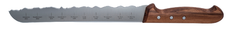 Panoramaknife Brotmesser mit Nussbaum Holzgriff - 7