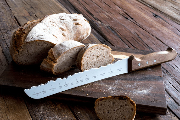 Panoramaknife Brotmesser mit Nussbaum Holzgriff - 5