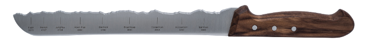 Panoramaknife Brotmesser mit Nussbaum Holzgriff - 4