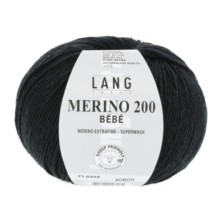 Merino 200 Bebe schwarz 50g Col304