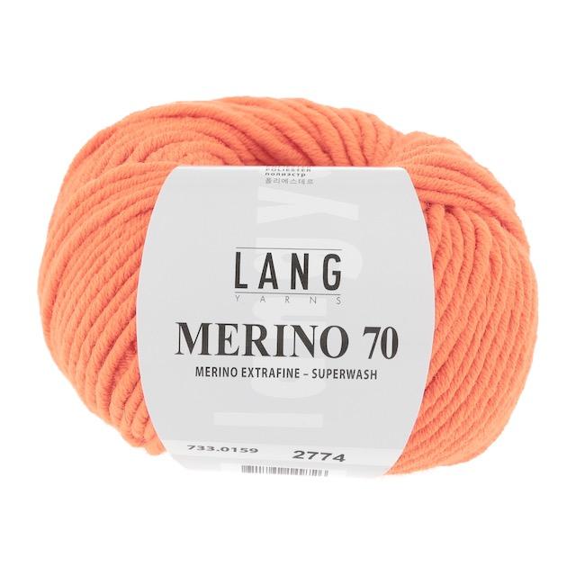 Merino 70 orange neon 50g 70m Col159