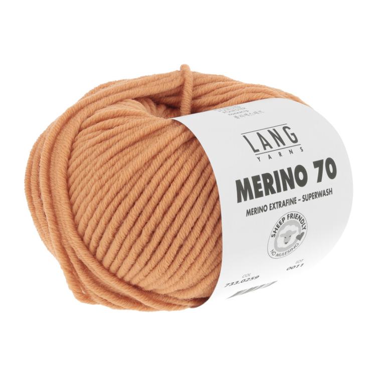 Merino 70 tangerine 50g 70m Col259