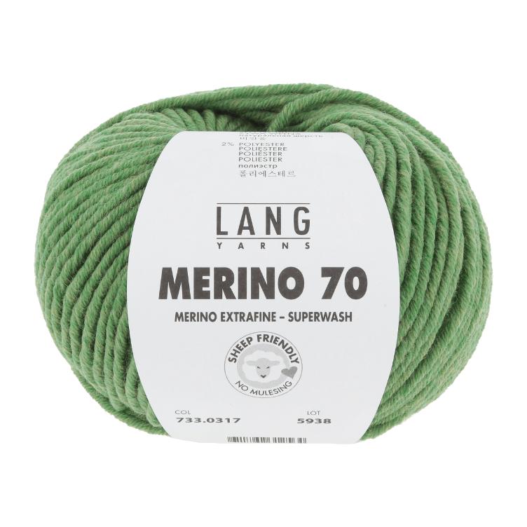 Merino 70 grün melange 50g 70m Col0317