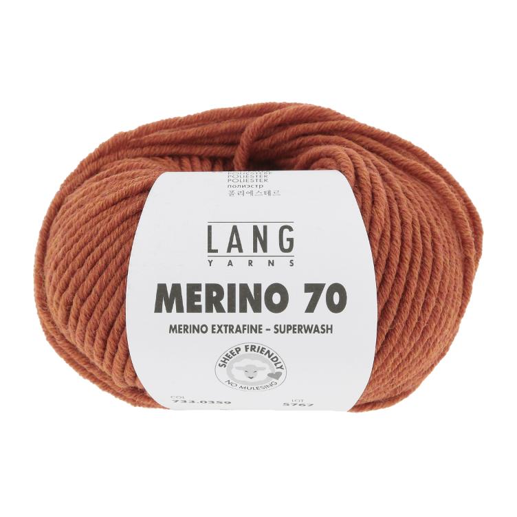Merino 70 orange/brik 50g 70m Col359