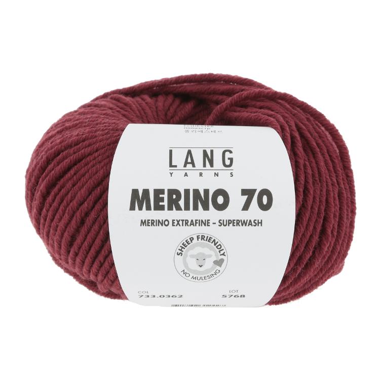 Merino 70 dunkelrot melange 50g 70m Col362