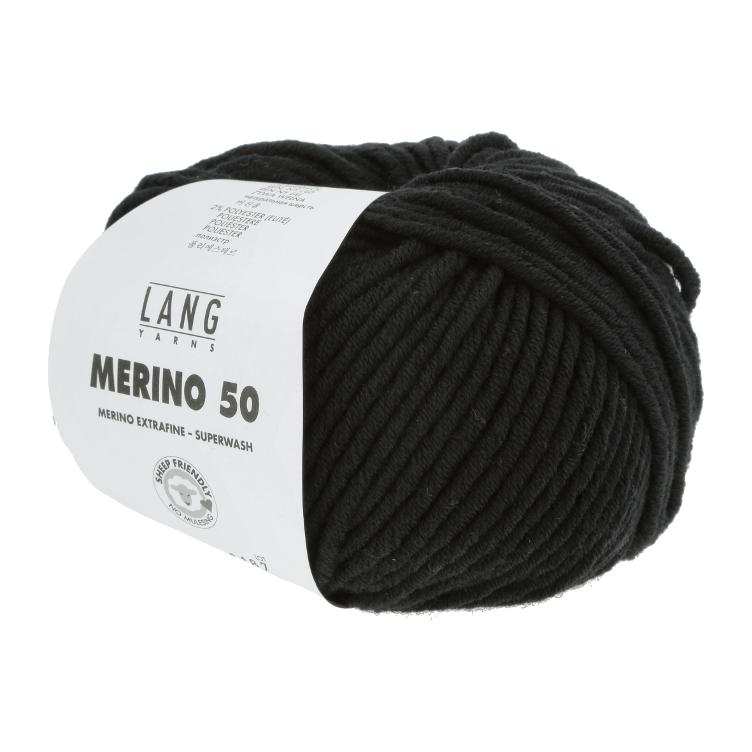 Merino 50 schwarz 100g Col4 - 0