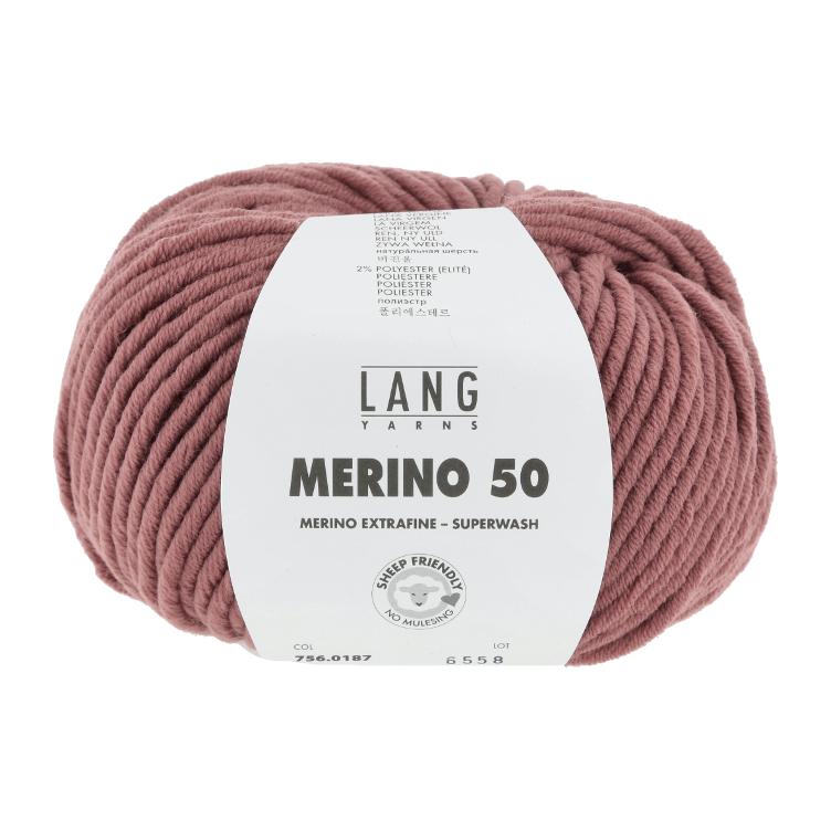 Merino 50 rosenholz 100g Col187