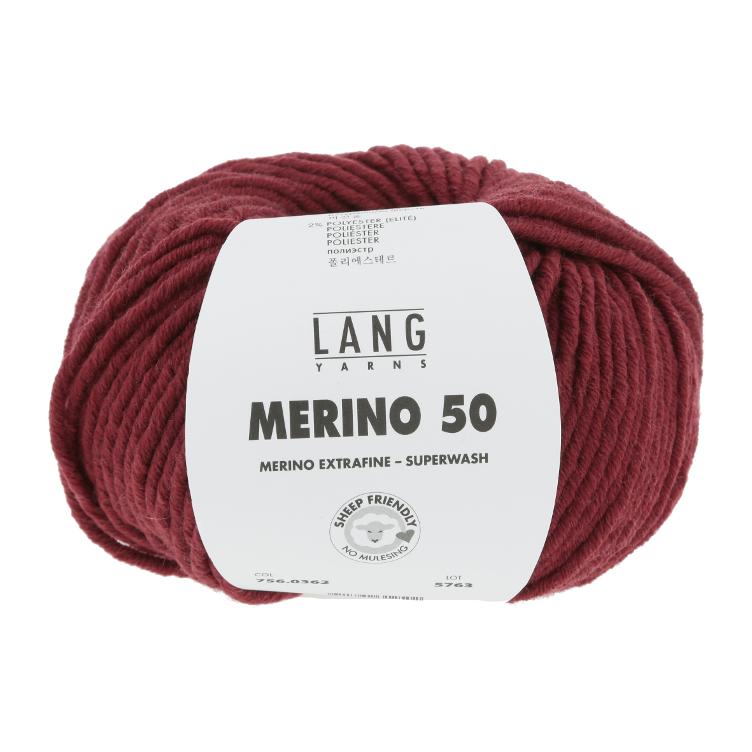 Merino 50 Bordeaux 100g Col362