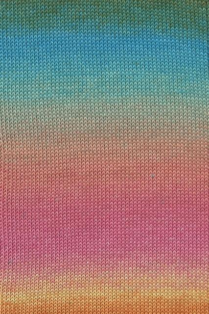 Baby Cotton Color Bio türkis/pink/gelb Farbverlauf 50g 180m Col79 - 2