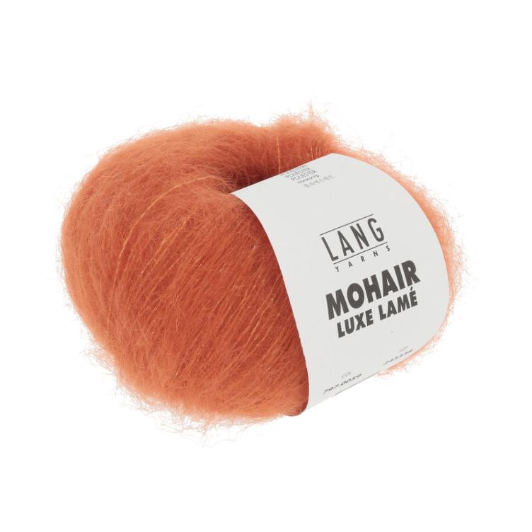 Mohair Luxe Lame silber orange25g Col59