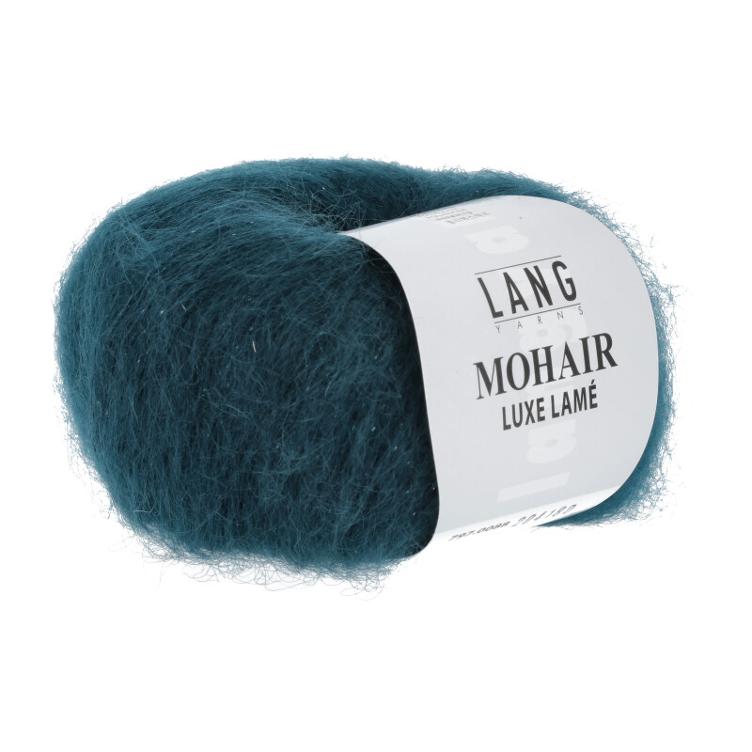 Mohair Luxe Lame silber petrol 25g Col88