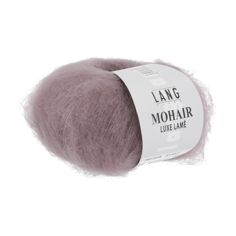 Mohair Luxe Lame silber altrosa 25g Col348