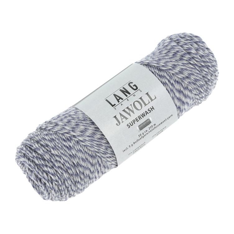 Jawoll Sockenwolle blau/hellgrau mouliné 50g 210m Col151