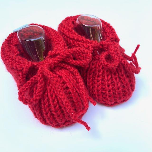 Babyfinkli aus Baumwolle handgestrickt div. Farben - 5