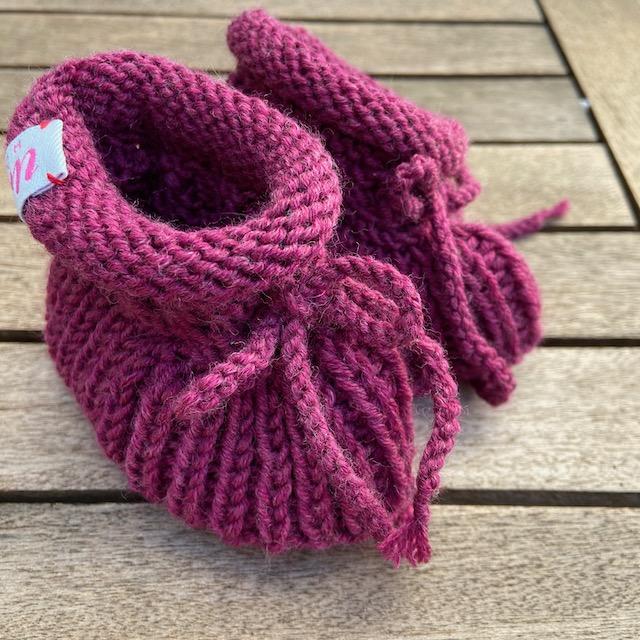 Unikat Babyfinkli Baumwolle handgestrickt div. Farben - 4