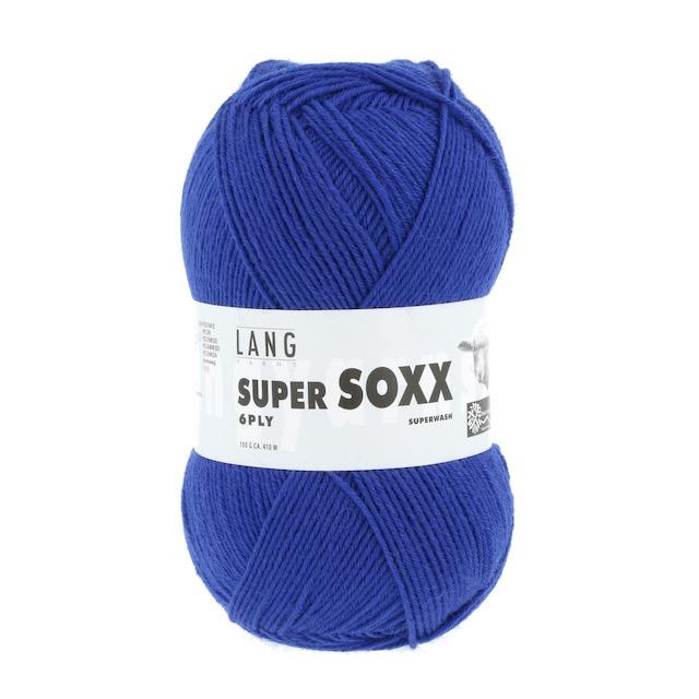 Super Soxx 6-fache Sockenwolle blau 150g Col 06