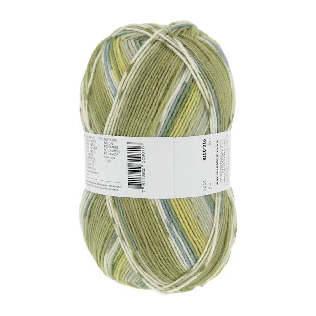 Super Soxx Color 6-fache Sockenwolle olive gemustert 150g Col 378 AH - 4
