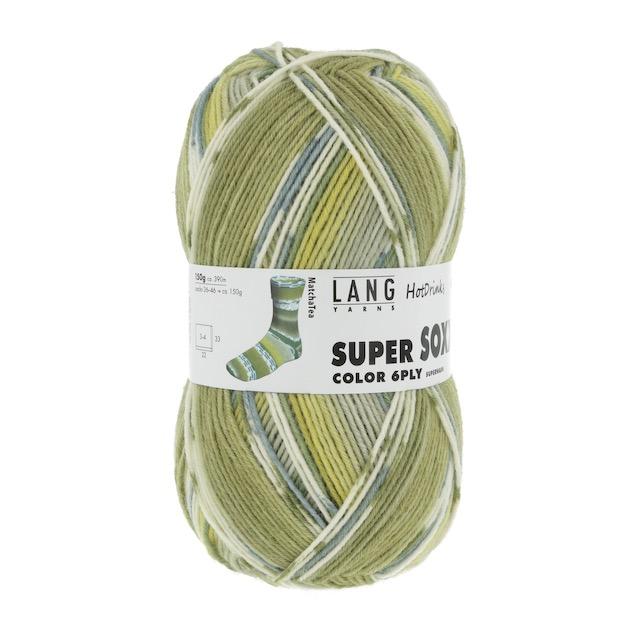 Super Soxx Color 6-fache Sockenwolle olive gemustert 150g Col 378 AH - 2