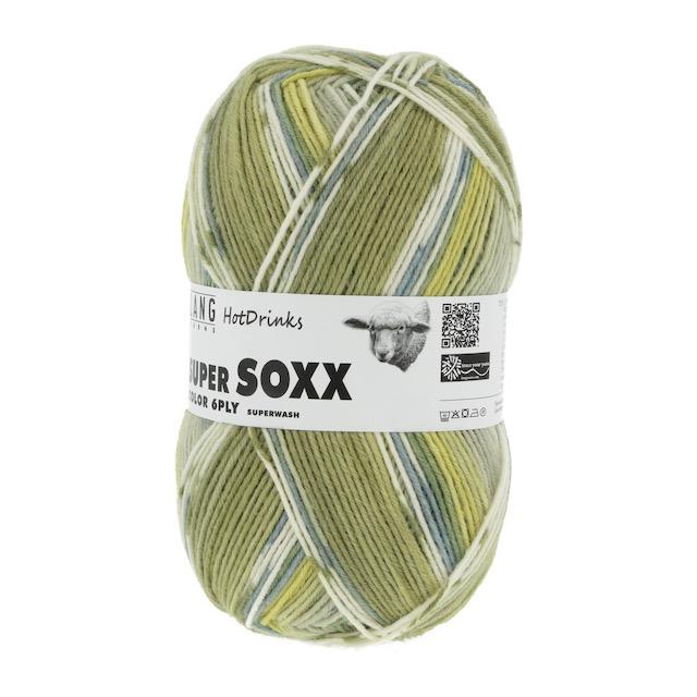 Super Soxx Color 6-fache Sockenwolle olive gemustert 150g Col 378 AH - 3