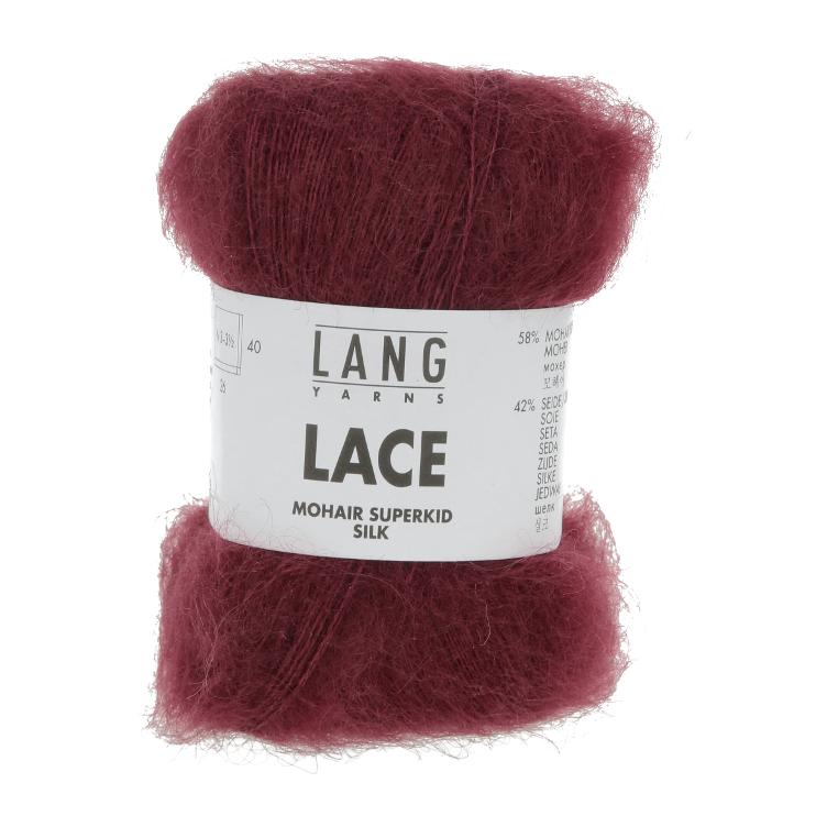 Lace Mohair Superkid Silk weinrot 25g Col62