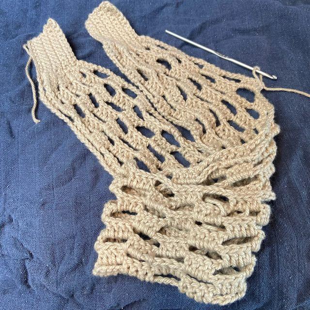 Strick-/Häckelpaket für Einkaufsnetz / Netztasche quer häkeln Selbana Bio Baumwolle